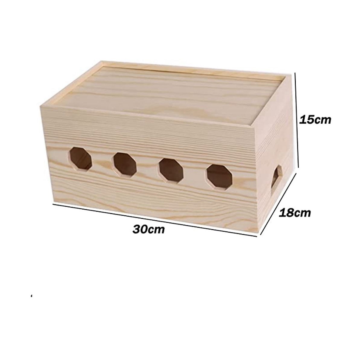 Wood Style Box,For TV, Computer Hide and Power Strip