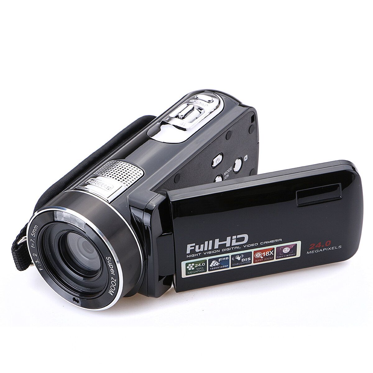 24MP HD 1080P 18X 3.0" Digital DV Camcorder Video Recorder Camera Infrared Night Black