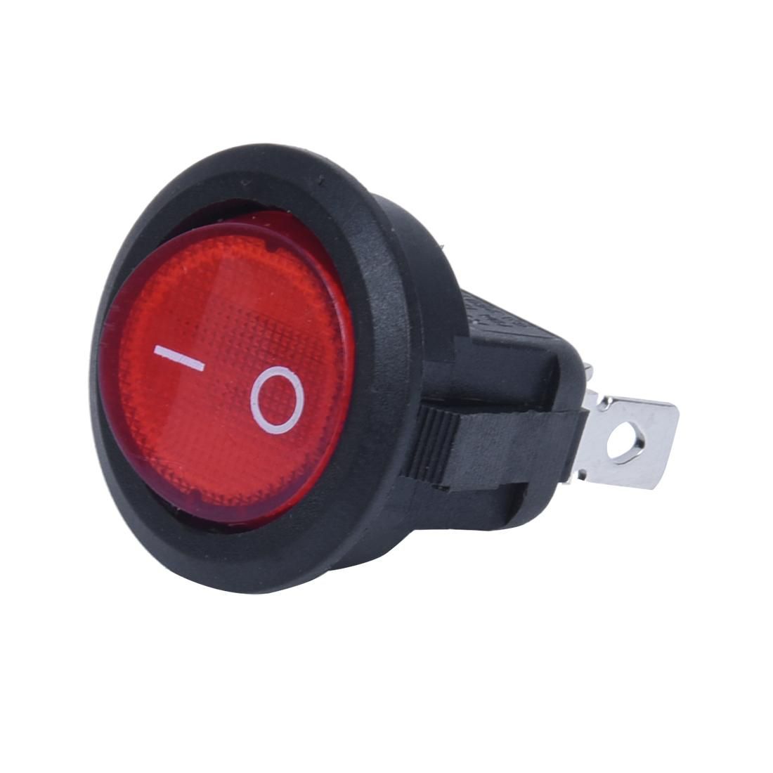 Rocker Switch Bipolar ON OFF Red 3 Pins