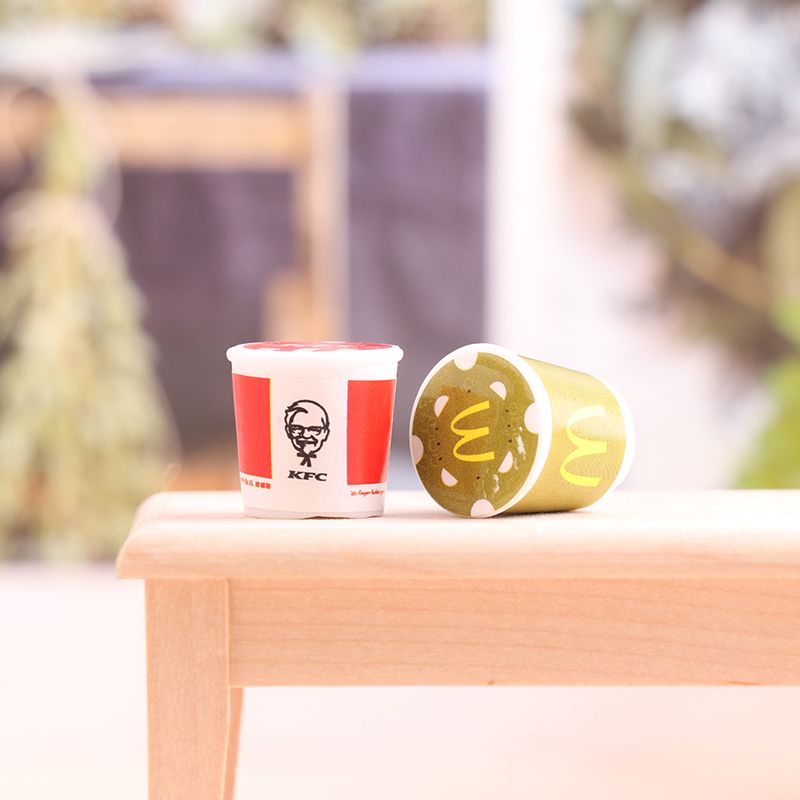 5pcs Miniature Items DollHouse Miniature Simulation KFC