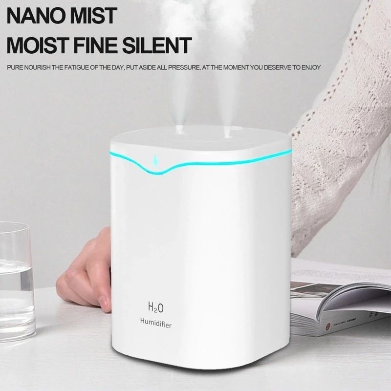 2L Double Spray Humidifiers Air Diffusel Quiet Home