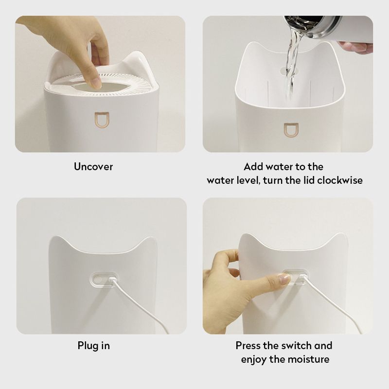 2L Double Spray Humidifiers Air Diffusel Quiet Home