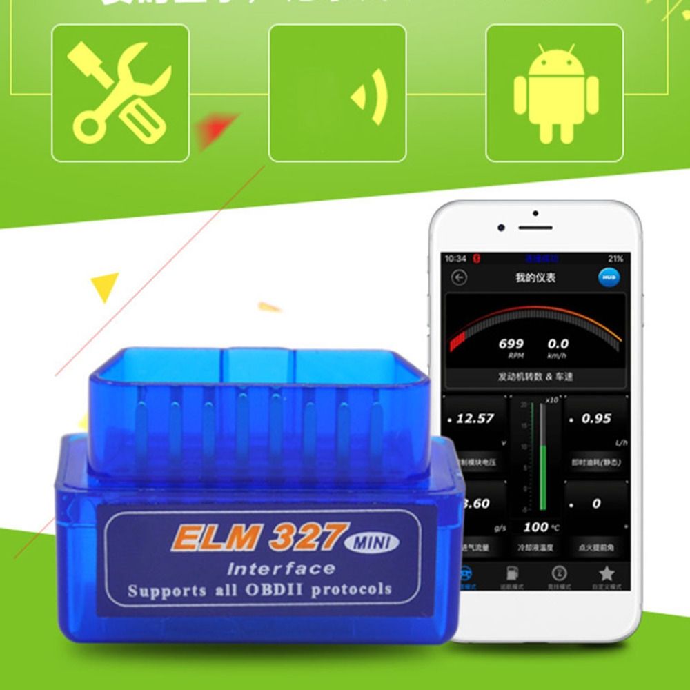 OBD V2.1 Mini ELM327 OBD2 Bluetooth Auto Scanner OBDII 2 Car ELM 327 Tester Diagnostic Tool For Android Windows Symbian