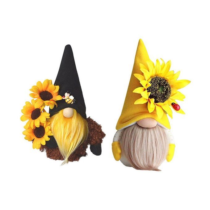 Ute Bee Gnome Doll Sunflower Plush Doll Spring Gnomes Holiday Home De Oration-yellow-20*8 M