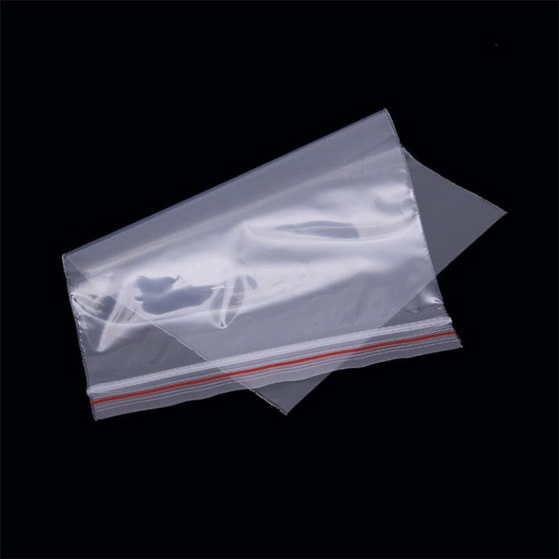 100pcs Zip Lock Bags Clear Food Storage Poly Pouch Package Small Jewelry Packing Reclosable Vacuum Storage Bag Thick Fresh Bag-12x17cm