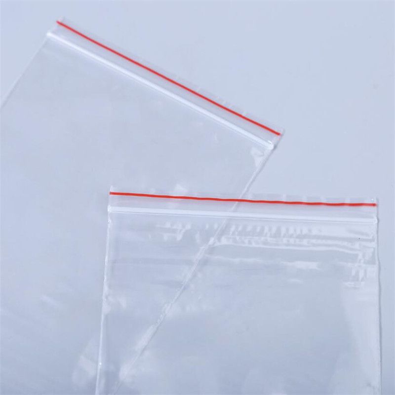 100pcs Zip Lock Bags Clear Food Storage Poly Pouch Package Small Jewelry Packing Reclosable Vacuum Storage Bag Thick Fresh Bag-12x17cm