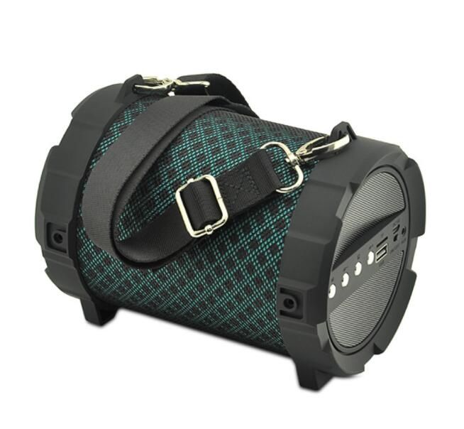 Portable FM MP3 Bluetooth Speaker Wireless Stereo Loudspeaker Super Bass Sound - Dark Green