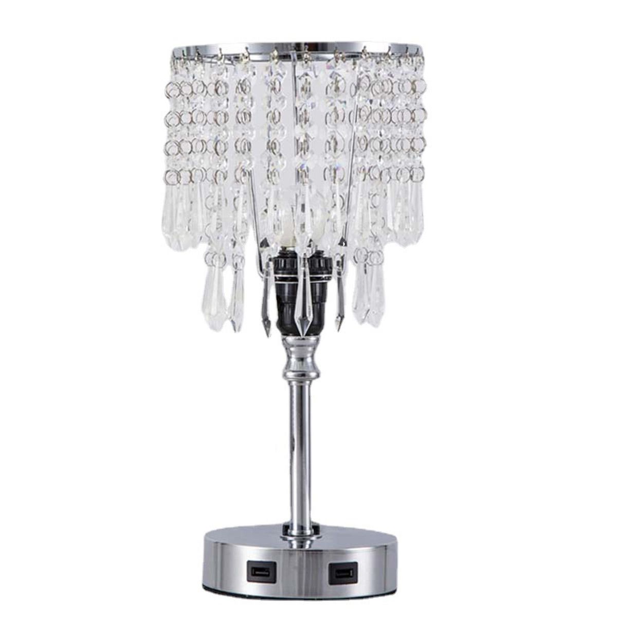 Crystal USB table lamp table bedside counter lamp touch type + touch bulb