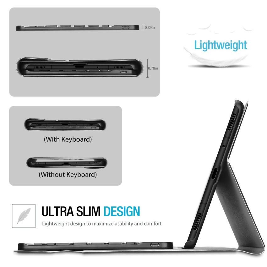 Samsung Tab A 8.0 2019 P200/P205 Keyboard With Case-Black