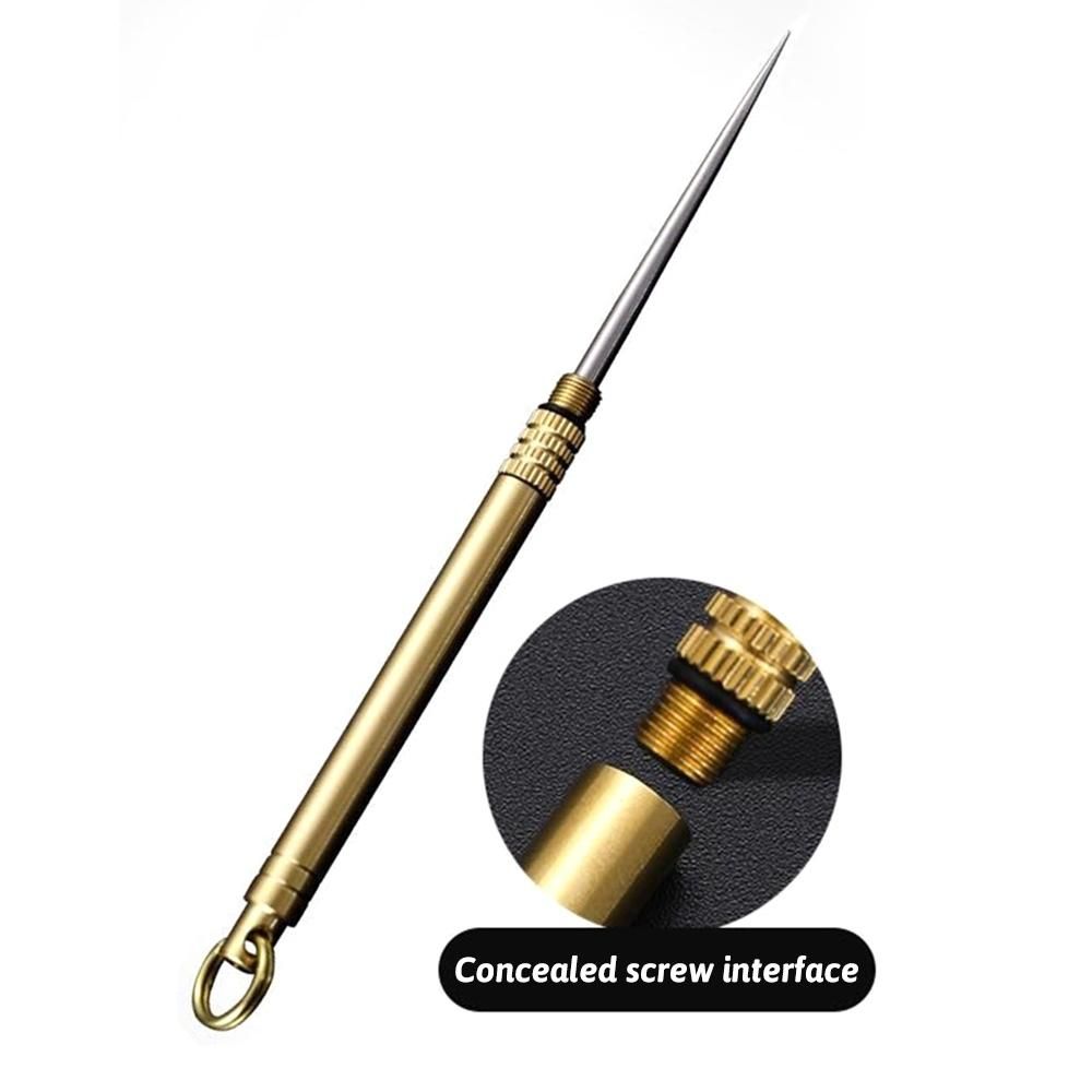 Brass Toothpicks Holder Integrated Telescopic Portable