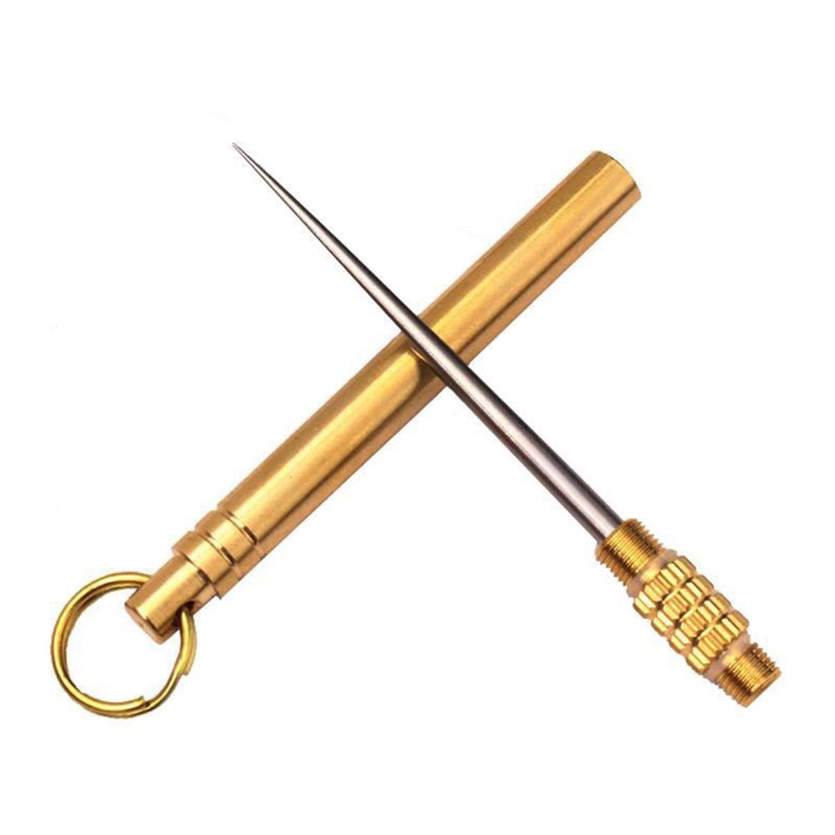 Brass Toothpicks Holder Integrated Telescopic Portable