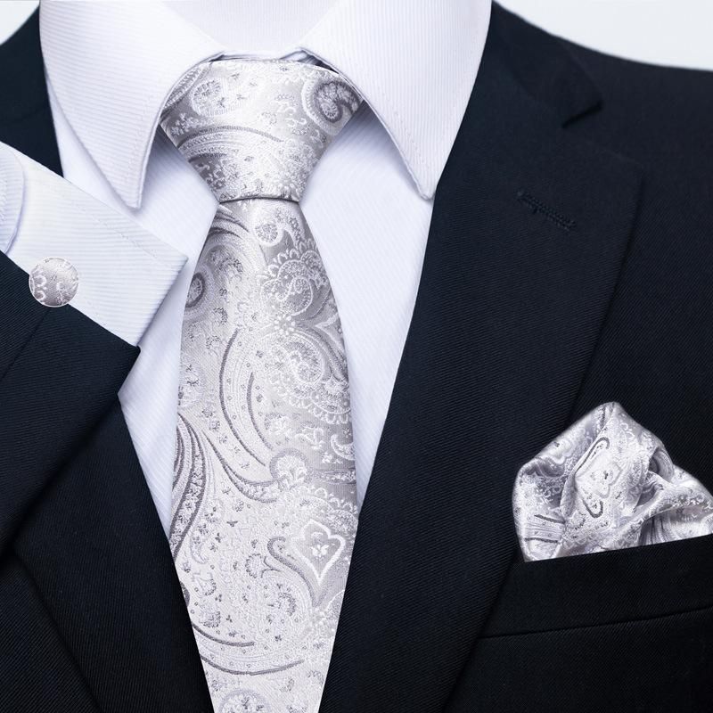 Men'S Tie Gift Box 3-Piece Men'S Tie Square Cuff Gift Box Set YB301