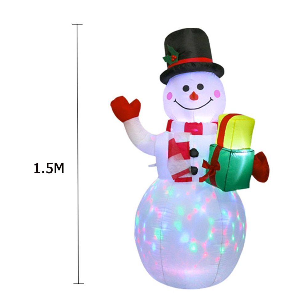 1.5m Giant Inflatable Snowman LED Glowing 1.8m Navidad Inflable Santa Claus Christmas Party DecorationsYear Xmas Navidad 1.5m Snowman
