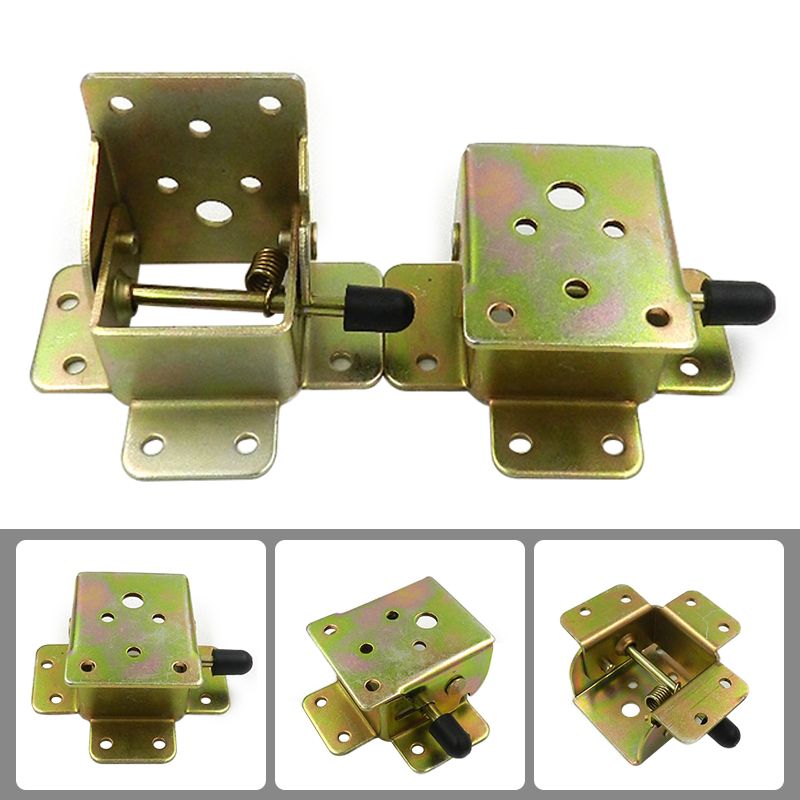 4pcs Locking Folding Hinge Table Legs DIY Folding Kitchen Table Leg Brackets Fittings Self Lock Extension Hinge