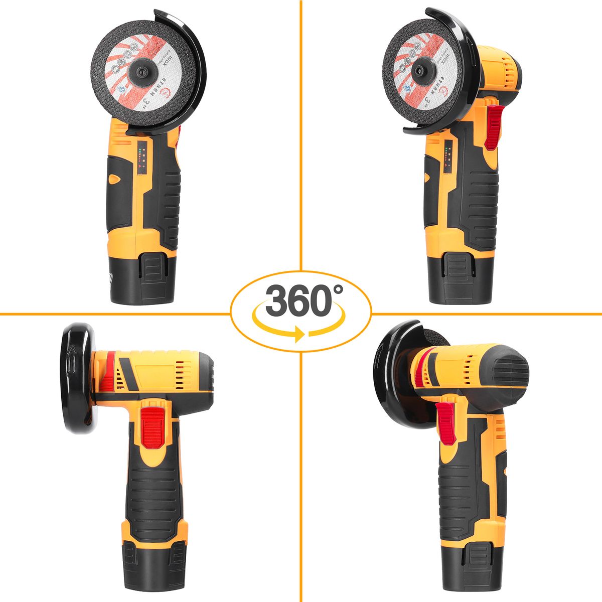 12V 19500rpm Electric Grinding Tool Multifunctional Angle Grinders Handheld Cutter