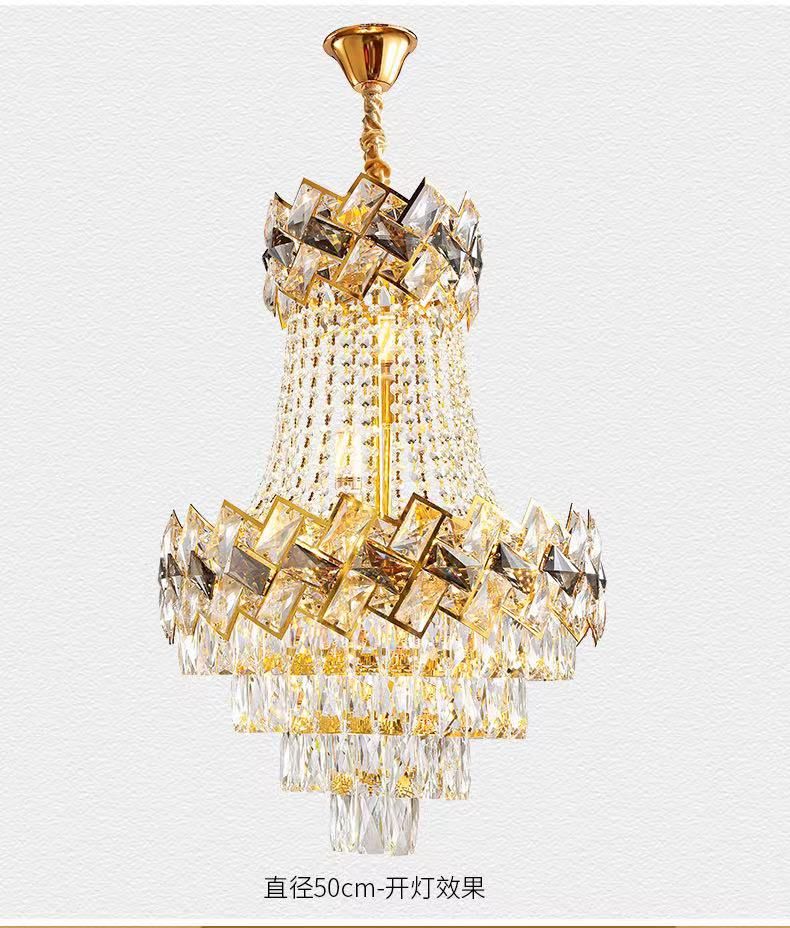 Crystal Gold Ceiling Chandalier Dropping Lighting