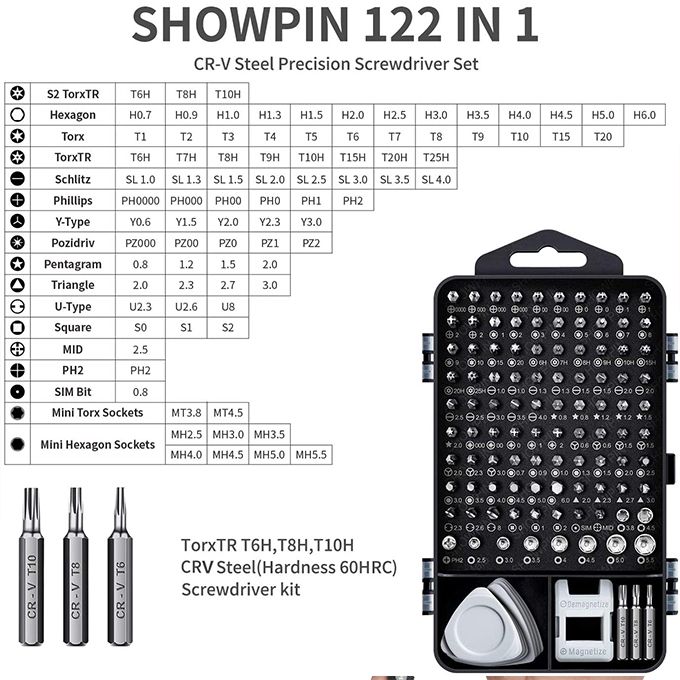 122 In 1 Screwdriver Combination Set Computer Mobile Phone Repair Tool