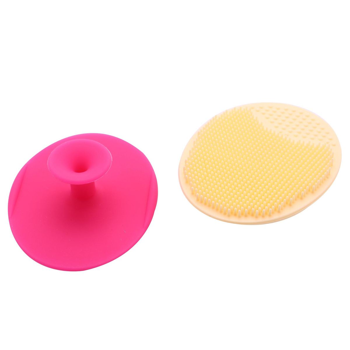 2Pcs Spa Silicone Beauty Wash Pad Skin Scrub Cleaning Pad Wash Face Facial Exfoliating Brush Cleanser Tool