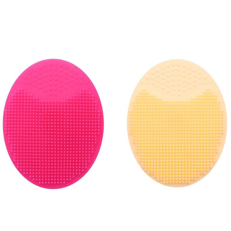2Pcs Spa Silicone Beauty Wash Pad Skin Scrub Cleaning Pad Wash Face Facial Exfoliating Brush Cleanser Tool