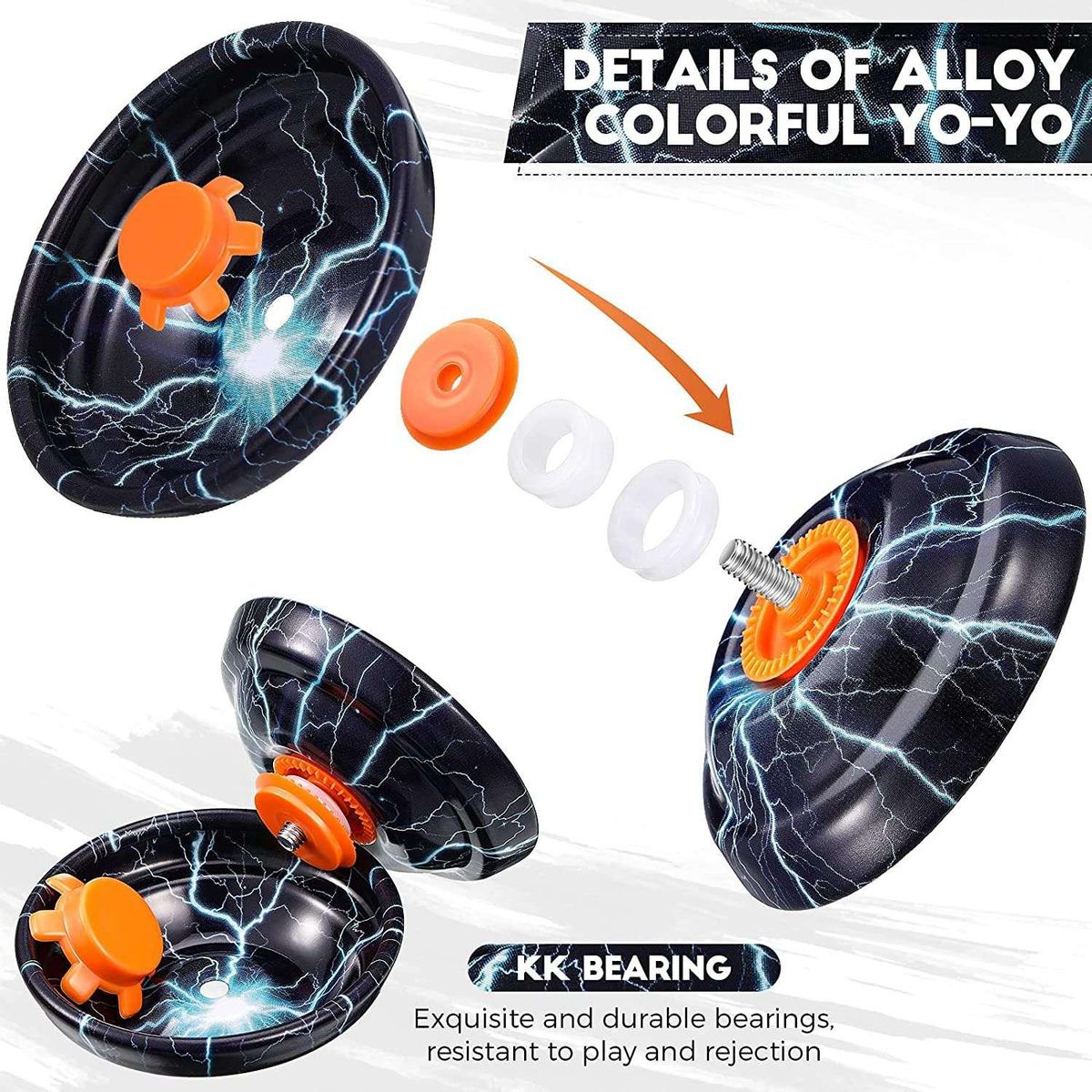 5Pcs Alloy Responsive Yoyo Balls for Beginners, Adults