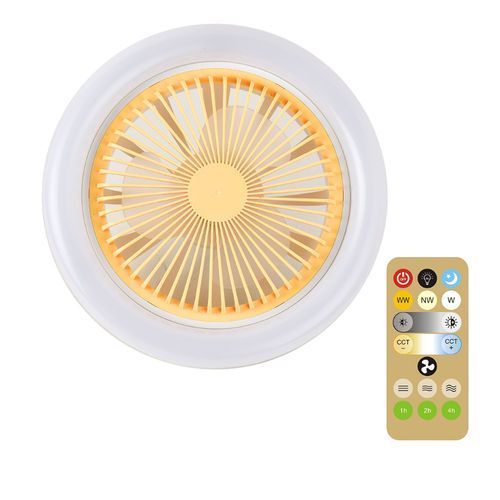 Led Ceiling Light With Built-in Fan And Remote Control - 30W
