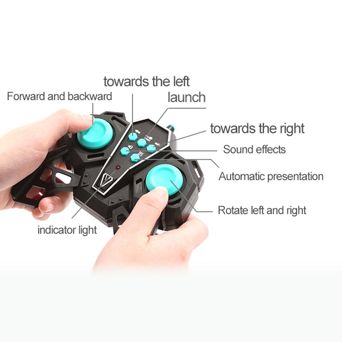 RC Car 2.4GHz Water Bead Car 4WD 360° Rotating 2 Control Mode with Light Music Drift for Boys