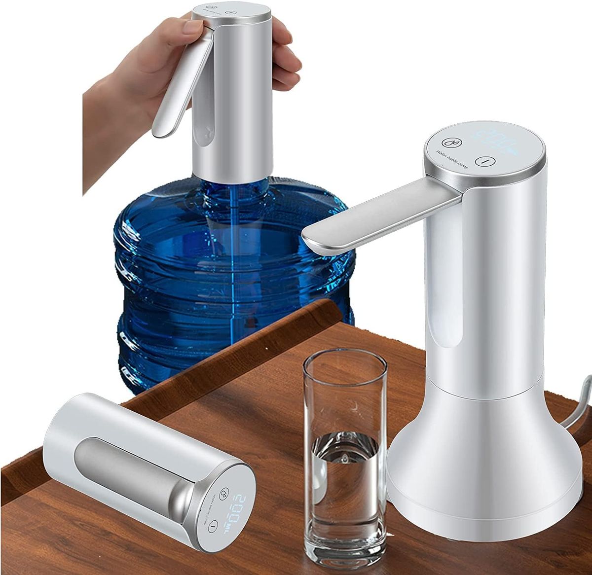 5 Gallon Water Dispenser Electric Folding Water Pump With Touch Screen