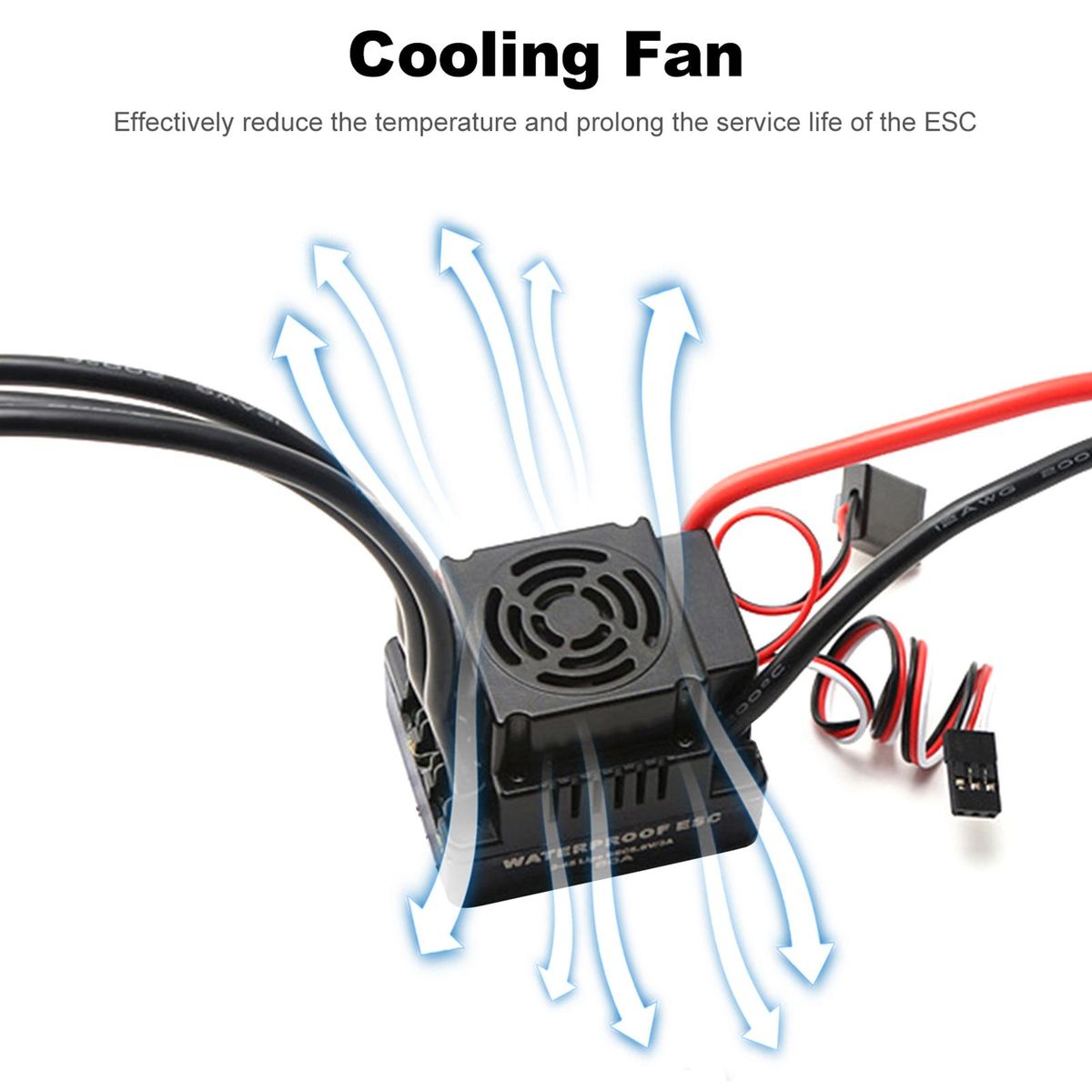 Waterproof 3660 3800KV Brushless Motor 80A  Brushless ESC Programming Card Combo Set for 1/8 Remote Control Car Truck