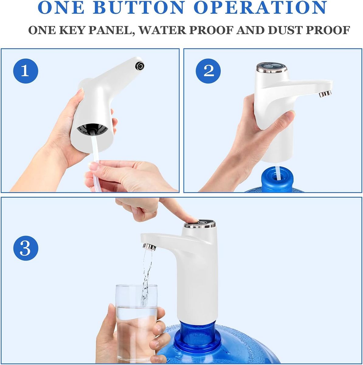 Automatic Electric Water Pump Dispenser With Touch Control-White
