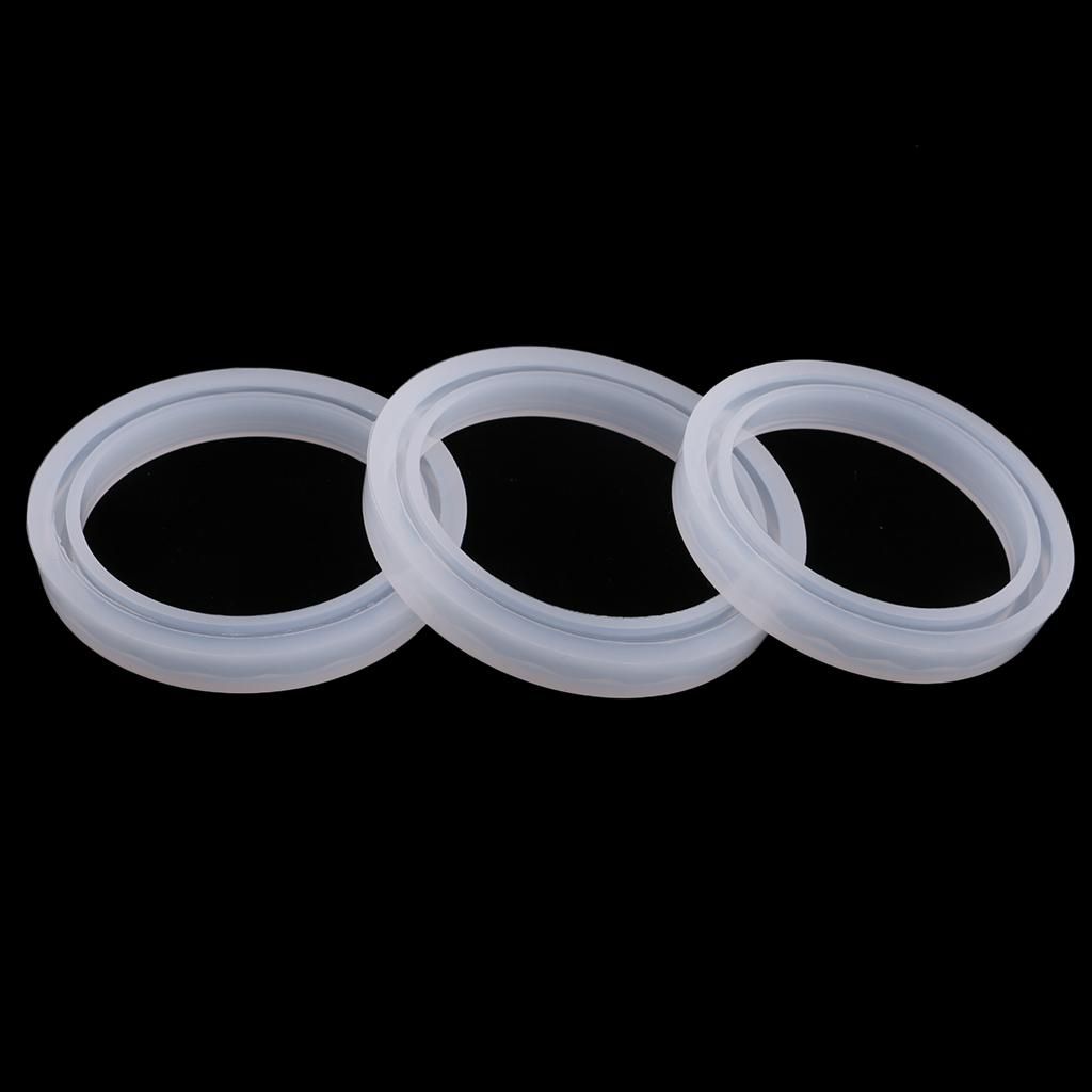 3PCS Silicone Mould Mold Round For Resin Bangle Bracelet Jewelry