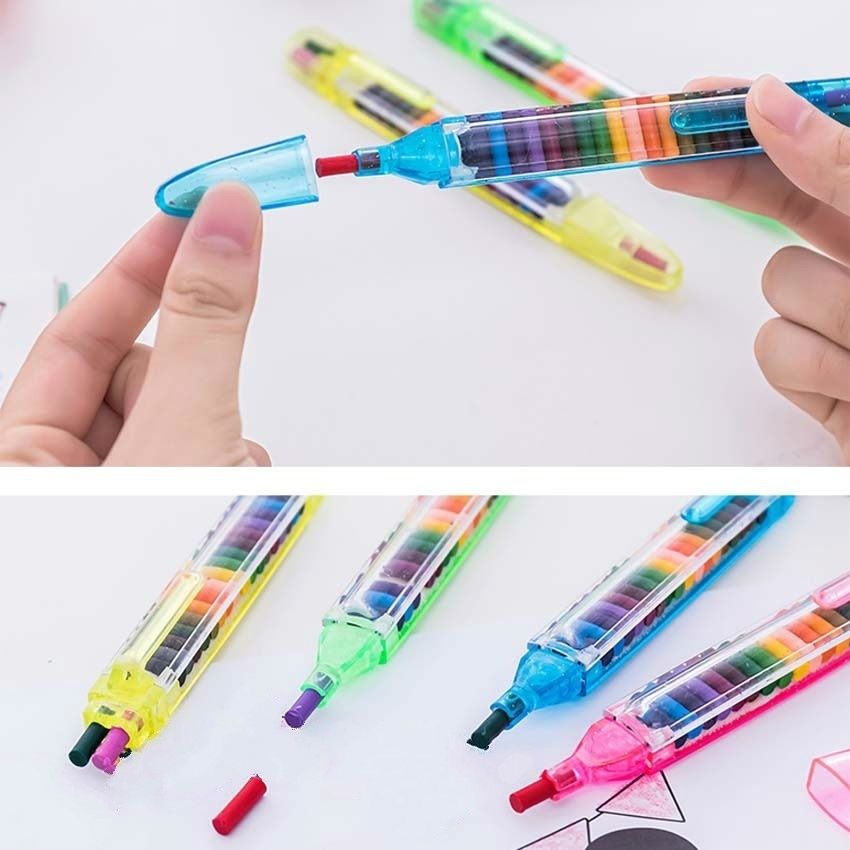 1pcs 20 Colors Children Painting Toys Wax Crayon Baby Funny