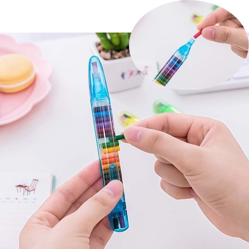 1pcs 20 Colors Children Painting Toys Wax Crayon Baby Funny