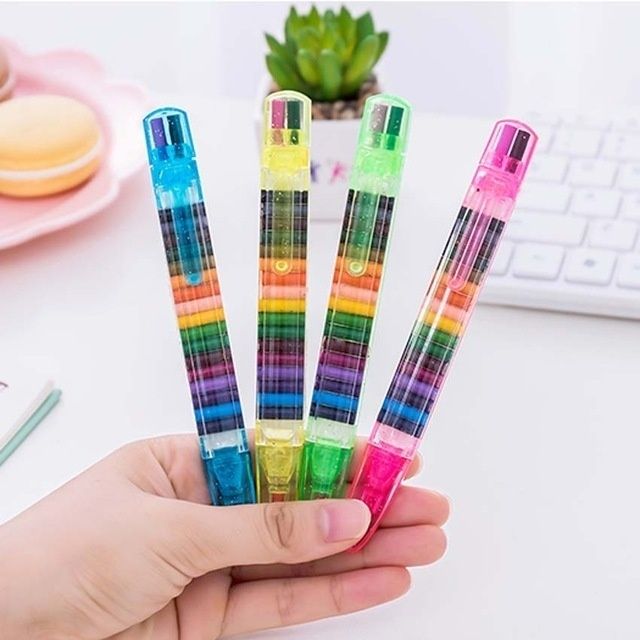 1pcs 20 Colors Children Painting Toys Wax Crayon Baby Funny