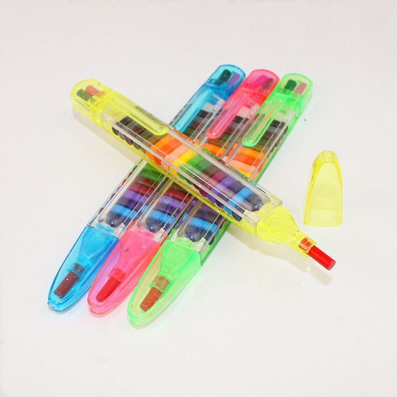 1pcs 20 Colors Children Painting Toys Wax Crayon Baby Funny