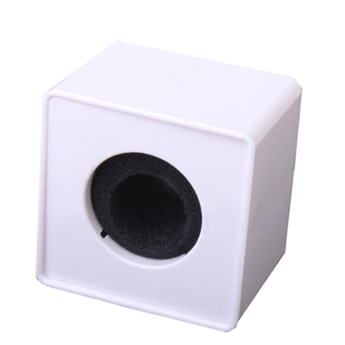Durable 39mm Hole Mic Microphone Interview Square Flag Station  White