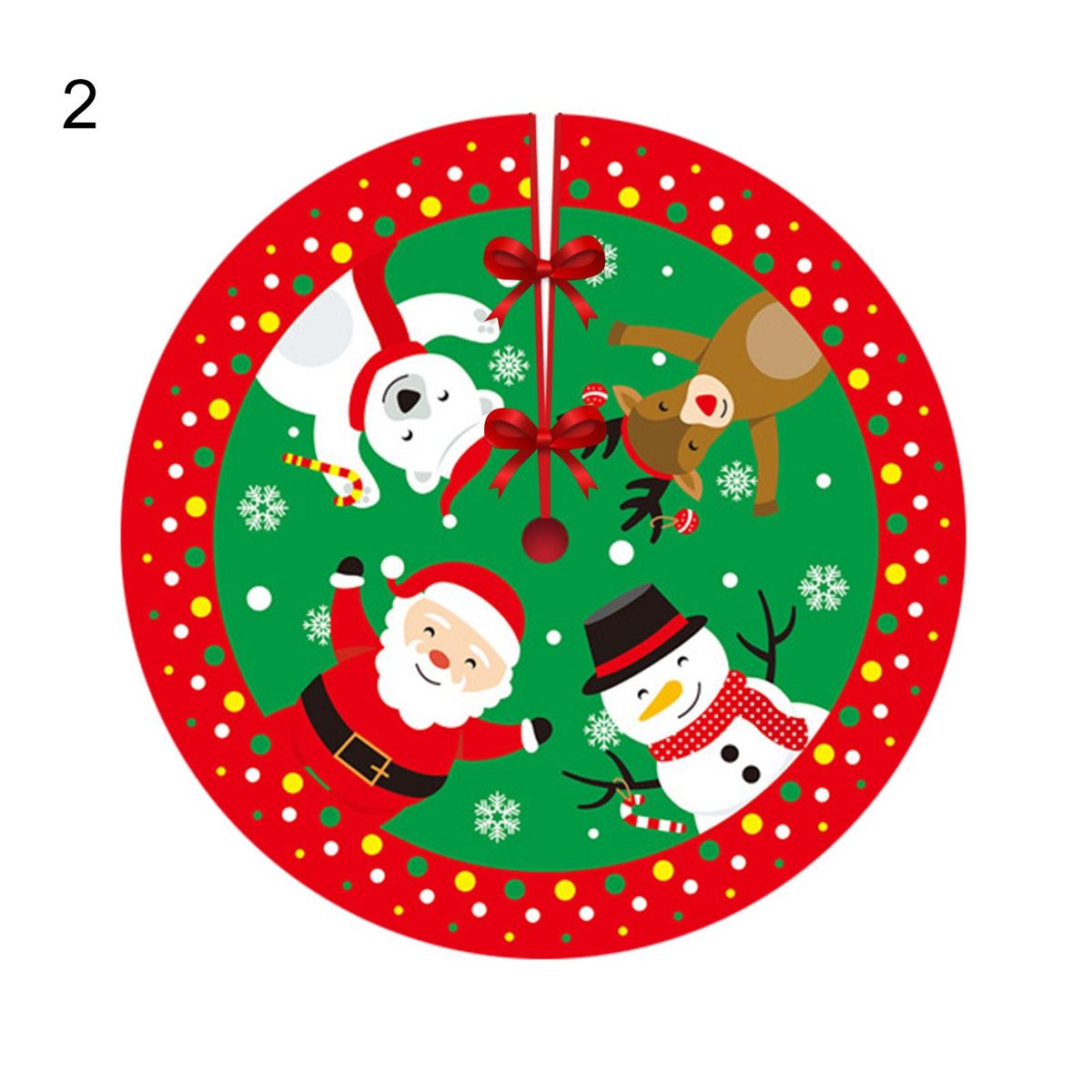 Nice-looking Tree Skirt Round Flannel Decorative Christmas-