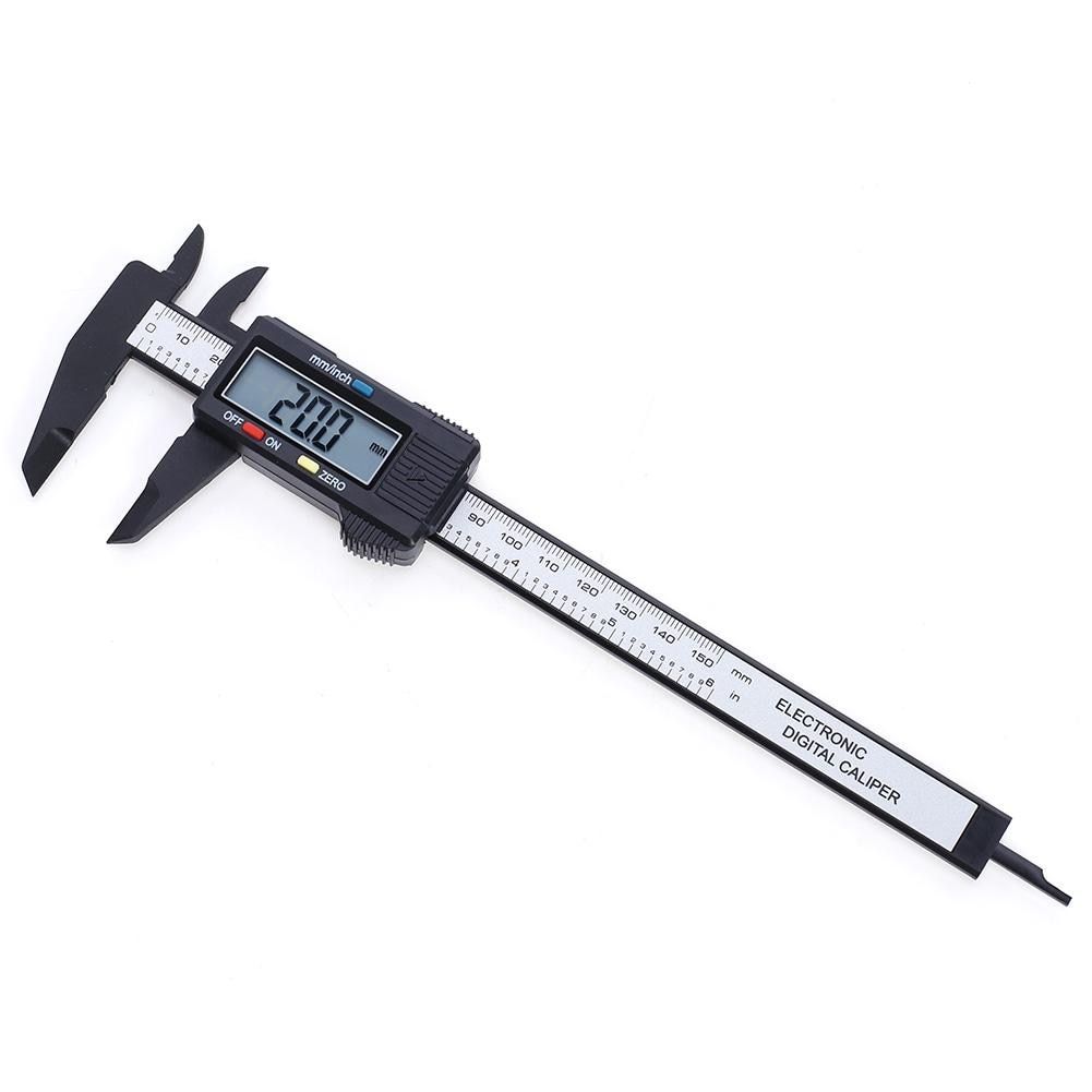 150mm 6 Inch LCD Digital Electronic Carbon Fiber Vernier Calipers  Micrometer Measuring Tool Digital Rule Measuring Tool