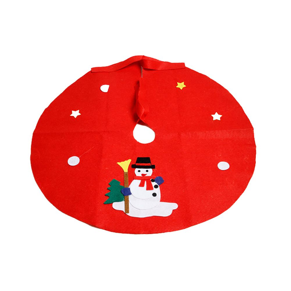Christmas Tree Floor Mat Santa Snowman Ground Cover Apron-