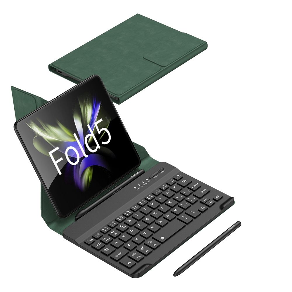 Keyboard Leather Case For Samsung Galaxy Z Fold5