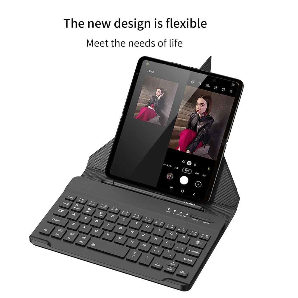 Keyboard Leather Case For Samsung Galaxy Z Fold5