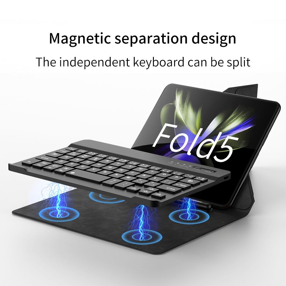 Keyboard Leather Case For Samsung Galaxy Z Fold5