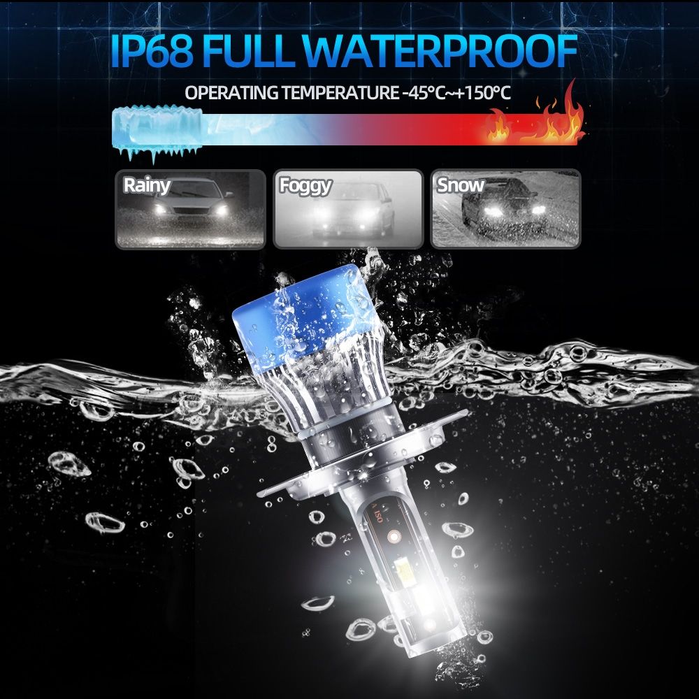 Q2 1 Pair H4 Car LED Headlight