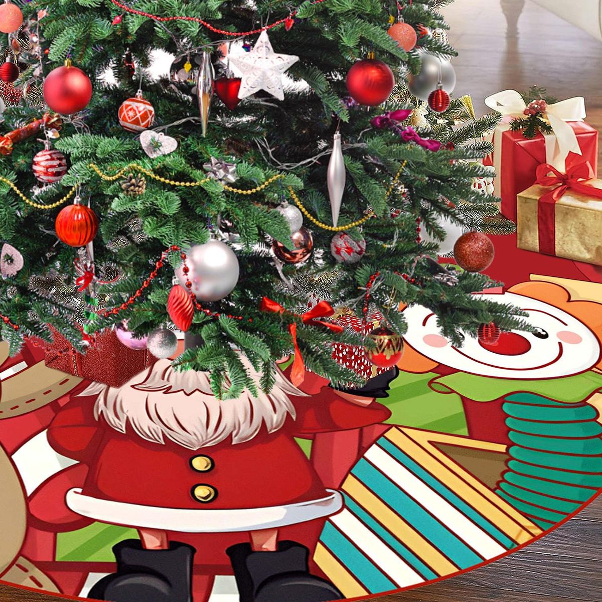 Christmas Tree Skirt 60 inch - Tree Skirt for Kids - Cartoon Tree Skirt