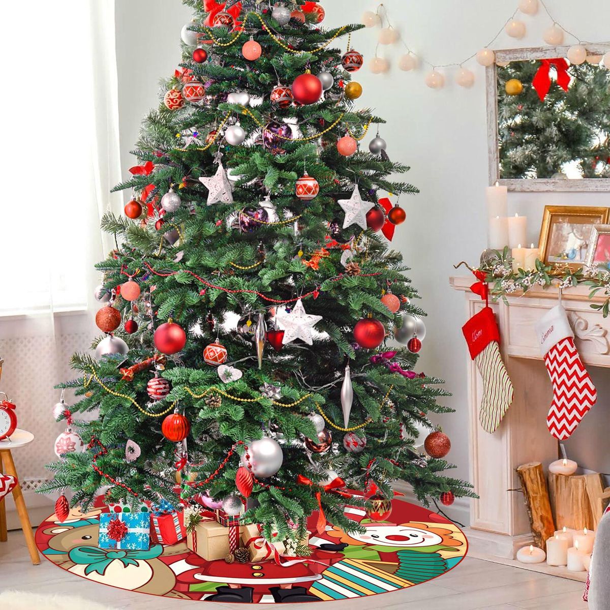 Christmas Tree Skirt 60 inch - Tree Skirt for Kids - Cartoon Tree Skirt
