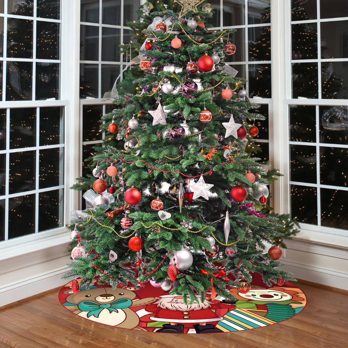 Christmas Tree Skirt 60 inch - Tree Skirt for Kids - Cartoon Tree Skirt