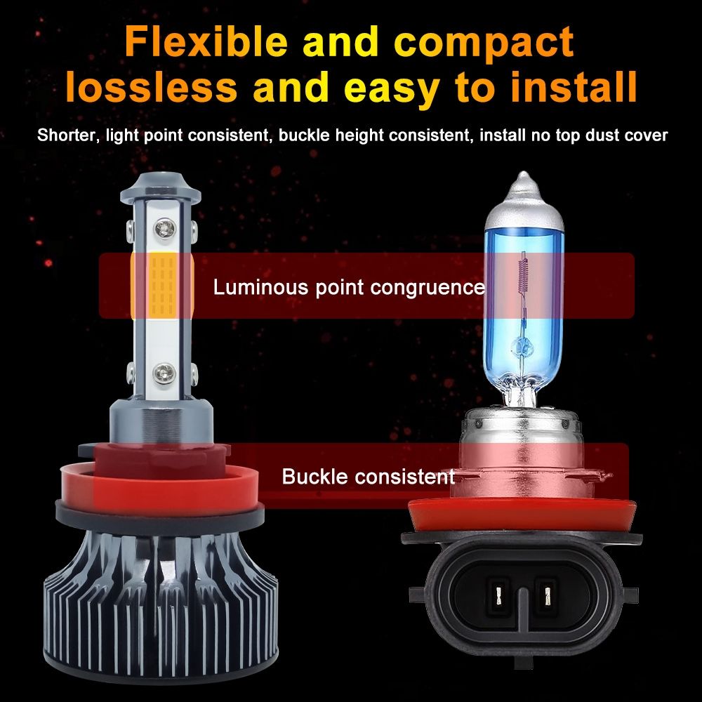 1 Pair V7 H11 Car LED Headlight