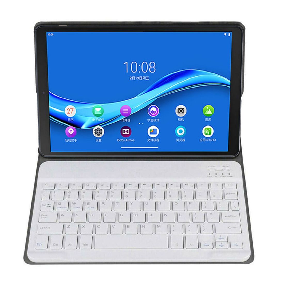 DY-M10P For Lenovo Smart Tab M10 HPD Plus TB-X606F 10.3 Inch 2 In 1 Removable Magnetic ABS Bluetooth Keyboard + Protective Leather Case With Stand & Sleep / Wake-up & Pen Holder(Rose Gold)