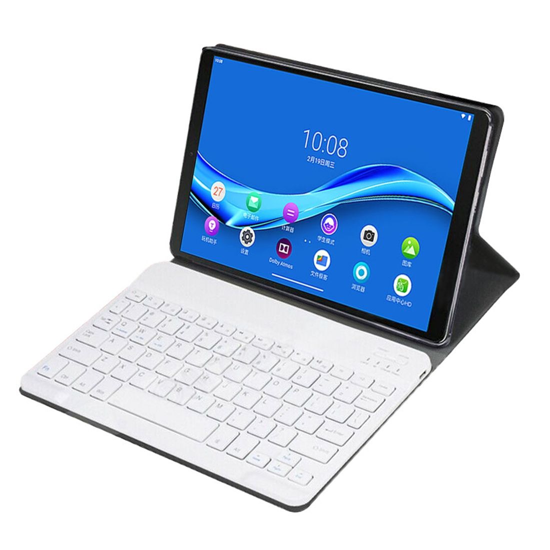 DY-M10P For Lenovo Smart Tab M10 HPD Plus TB-X606F 10.3 Inch 2 In 1 Removable Magnetic ABS Bluetooth Keyboard + Protective Leather Case With Stand & Sleep / Wake-up & Pen Holder(Rose Gold)
