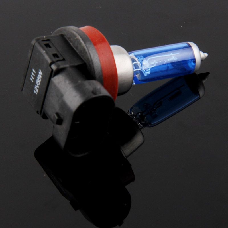 H11 Halogen Bulb, Super White Car Headlight Bulb, 12 V / 55W, 6000K 1700 LM (Pair)