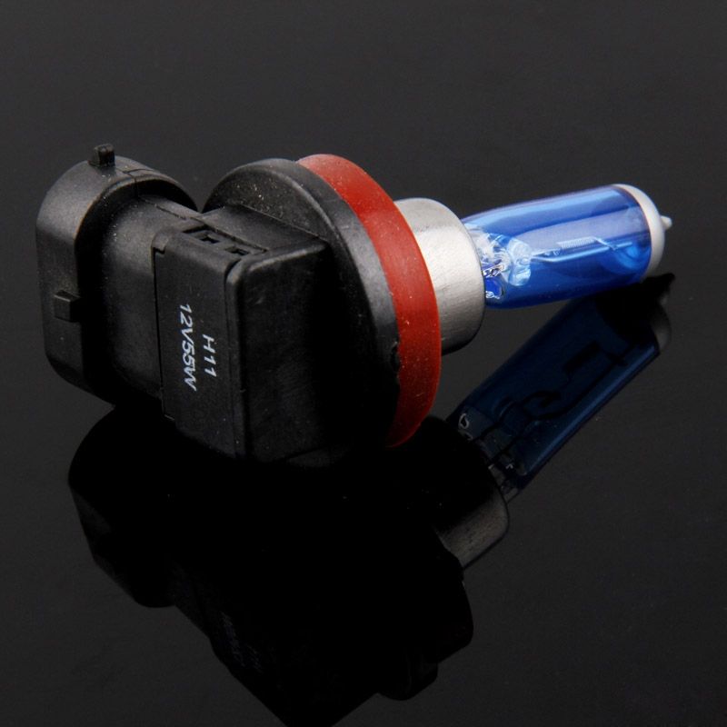 H11 Halogen Bulb, Super White Car Headlight Bulb, 12 V / 55W, 6000K 1700 LM (Pair)